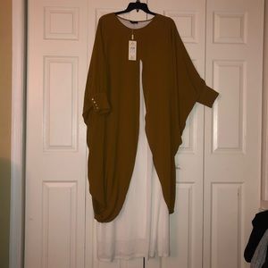 Mustard Plus Size Evening Gown 2X-3X